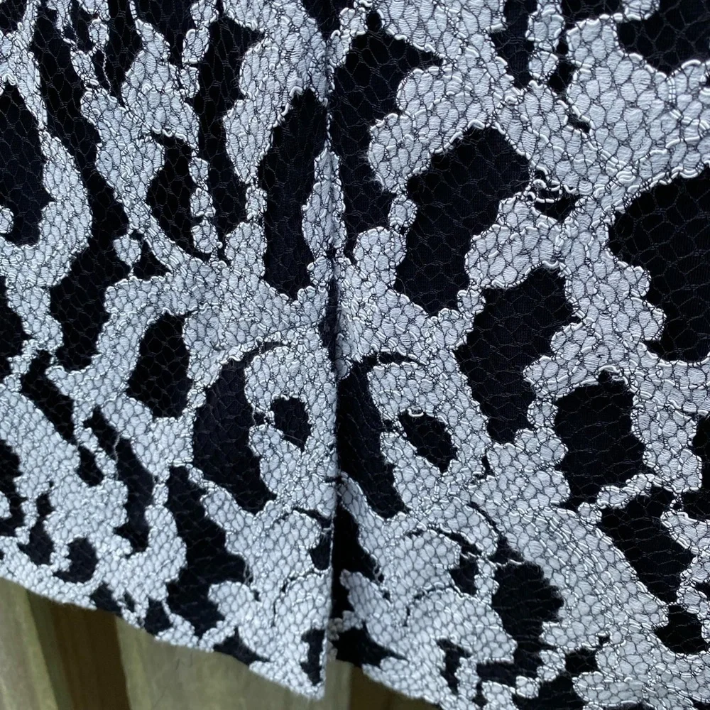 Lane Bryant Vintage Inspired Black & White Snakeskin Ponte Pencil Skirt …